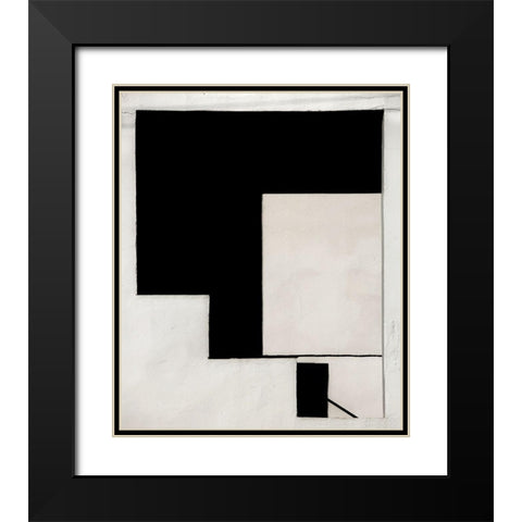 Untitled Black Modern Wood Framed Art Print with Double Matting by Niemiec, Anna