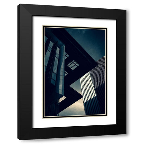 Edge Black Modern Wood Framed Art Print with Double Matting by Kataoka, Takao
