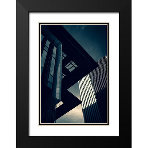 Edge Black Modern Wood Framed Art Print with Double Matting by Kataoka, Takao