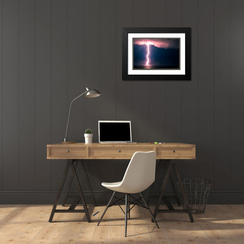 Electric Atmosphere Black Modern Wood Framed Art Print with Double Matting by Traverso, Alessandro