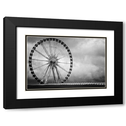 Cabins And Cabins Black Modern Wood Framed Art Print with Double Matting by Flour, Jef