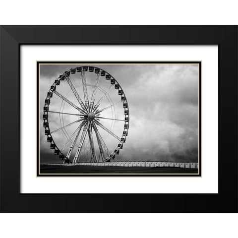 Cabins And Cabins Black Modern Wood Framed Art Print with Double Matting by Flour, Jef