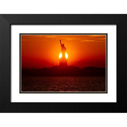 Twice a Year Black Modern Wood Framed Art Print with Double Matting by Castellano, Michael