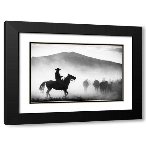 His Territory! Black Modern Wood Framed Art Print with Double Matting by Pancareken, Yavuz