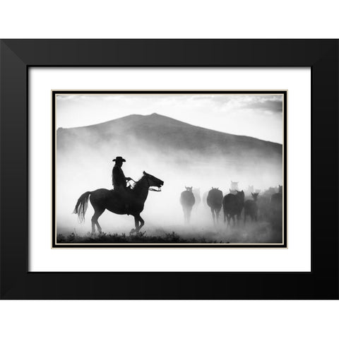 His Territory! Black Modern Wood Framed Art Print with Double Matting by Pancareken, Yavuz