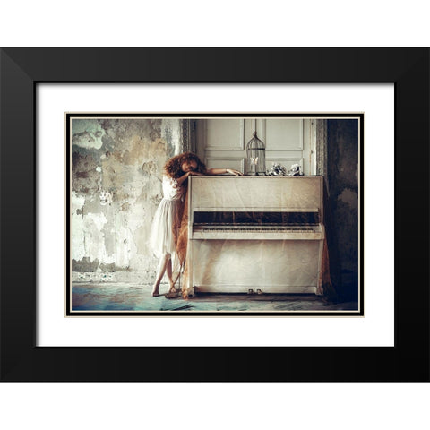 It Is Both A Blessing And A Curse To Feel Everything So Very Deeply... Black Modern Wood Framed Art Print with Double Matting by Bolgov, Ruslan
