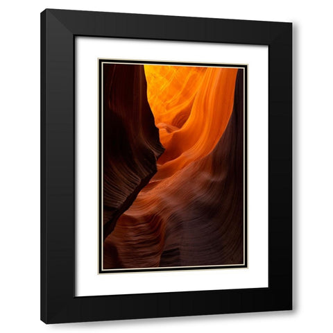 Antelope Canyon 3 Black Modern Wood Framed Art Print with Double Matting by Alicke, Bjoern