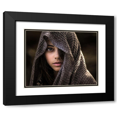 Dorin Black Modern Wood Framed Art Print with Double Matting by Solinski, Tomasz