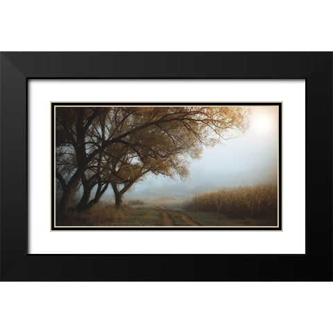 October Morning Black Modern Wood Framed Art Print with Double Matting by Hoandra, Nicu