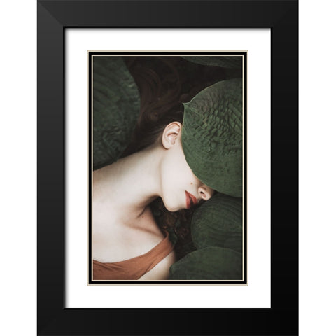 Ola Black Modern Wood Framed Art Print with Double Matting by Gorecka, Dorota