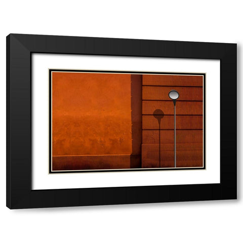 Orange Black Modern Wood Framed Art Print with Double Matting by Schuster, Inge