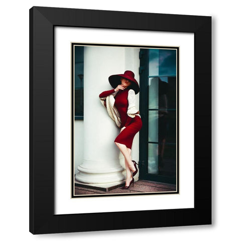 Elegance Is The Only Beauty That Never Fades Black Modern Wood Framed Art Print with Double Matting by Bolgov, Ruslan