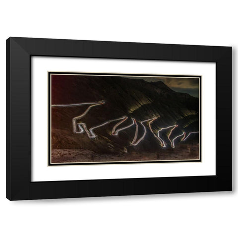 Passo Dello Stelvio Black Modern Wood Framed Art Print with Double Matting by Caleffi, Emanuele