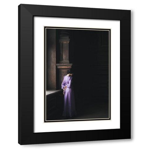 Sylvia Black Modern Wood Framed Art Print with Double Matting by Gorecka, Dorota