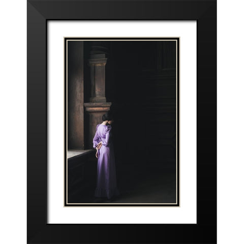 Sylvia Black Modern Wood Framed Art Print with Double Matting by Gorecka, Dorota