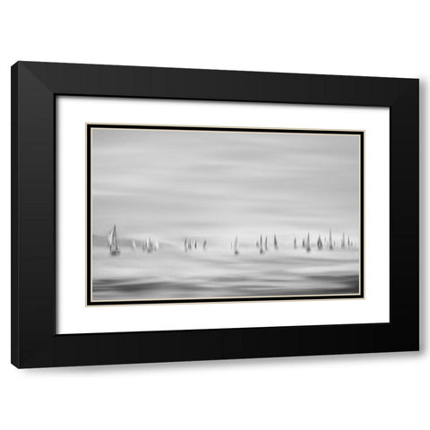 Untitled Black Modern Wood Framed Art Print with Double Matting by Brnelic, Tamara