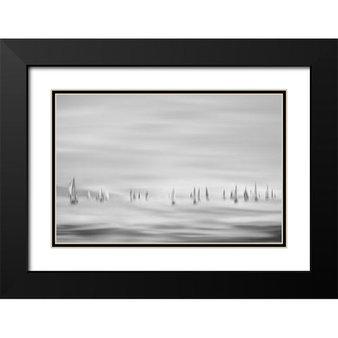 Untitled Black Modern Wood Framed Art Print with Double Matting by Brnelic, Tamara