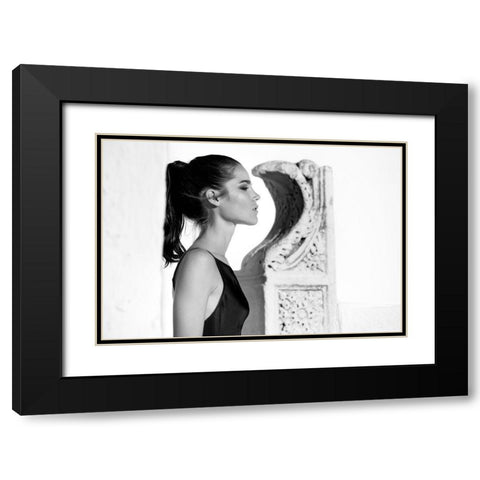 Greece Memories Black Modern Wood Framed Art Print with Double Matting by Peter Muller Photography