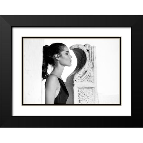 Greece Memories Black Modern Wood Framed Art Print with Double Matting by Peter Muller Photography