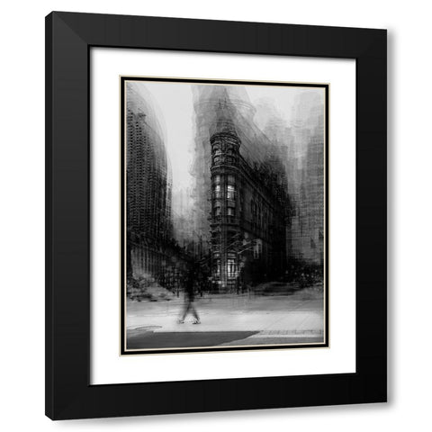 The Man With Sandals Black Modern Wood Framed Art Print with Double Matting by Chiriaco, Carmine