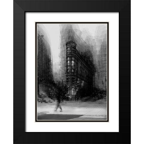 The Man With Sandals Black Modern Wood Framed Art Print with Double Matting by Chiriaco, Carmine