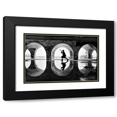 The Human Voice Is The Organ Of The Soul Black Modern Wood Framed Art Print with Double Matting by Keramidas, Iordanis