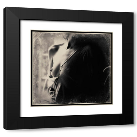 Untitled Black Modern Wood Framed Art Print with Double Matting by Bousca, Bogdan