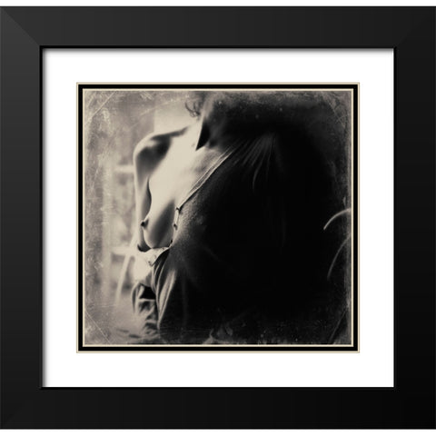 Untitled Black Modern Wood Framed Art Print with Double Matting by Bousca, Bogdan