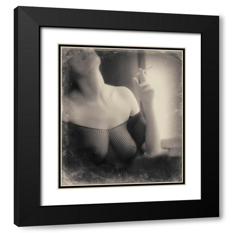 Untitled Black Modern Wood Framed Art Print with Double Matting by Bousca, Bogdan