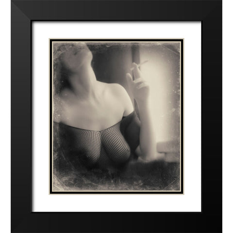 Untitled Black Modern Wood Framed Art Print with Double Matting by Bousca, Bogdan