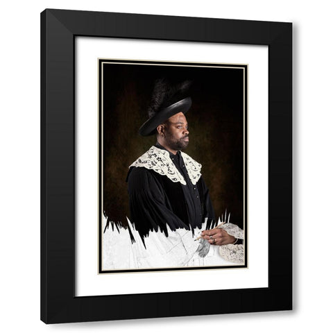 Painting A Dutch Rembrand Black Modern Wood Framed Art Print with Double Matting by Kayen-Mouthaan, Carola