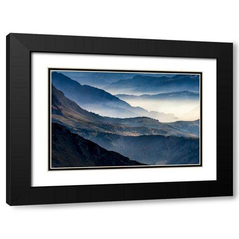 Light And Shadow Black Modern Wood Framed Art Print with Double Matting by Landolt, Susanne