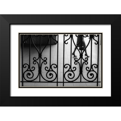 Street 15 Black Modern Wood Framed Art Print with Double Matting by Miyagi, Masahiro