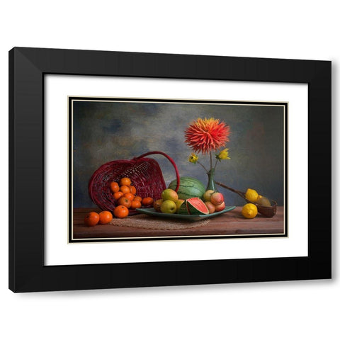 Fruits Black Modern Wood Framed Art Print with Double Matting by Jacobs, Lydia