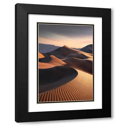 Badain Jaran Desert Black Modern Wood Framed Art Print with Double Matting by Shanyewuyu