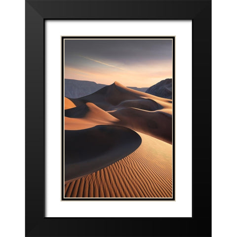 Badain Jaran Desert Black Modern Wood Framed Art Print with Double Matting by Shanyewuyu
