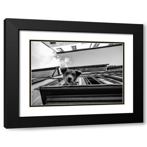 Untitled Black Modern Wood Framed Art Print with Double Matting by Carlos
