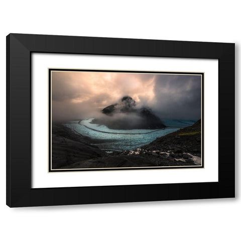 First Light Black Modern Wood Framed Art Print with Double Matting by S. Chia, James