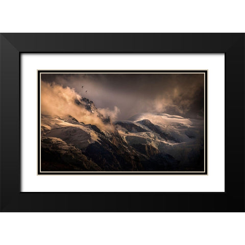 Boys With Unfolded Wings Black Modern Wood Framed Art Print with Double Matting by Svoboda Mqep, Peter