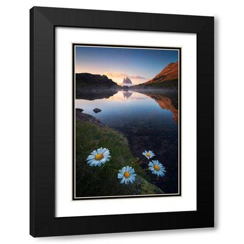 Anayet Sunset Black Modern Wood Framed Art Print with Double Matting by Martinez Moran, Javier