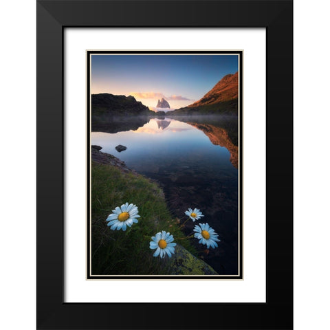 Anayet Sunset Black Modern Wood Framed Art Print with Double Matting by Martinez Moran, Javier