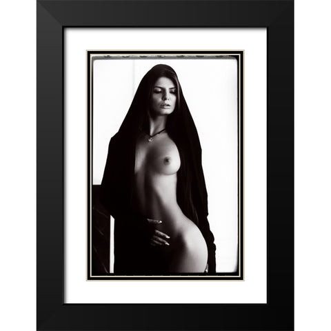 Modesty Black Modern Wood Framed Art Print with Double Matting by Goryunov, Georgy