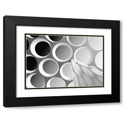 Around The Curves Black Modern Wood Framed Art Print with Double Matting by Van Son, Greetje