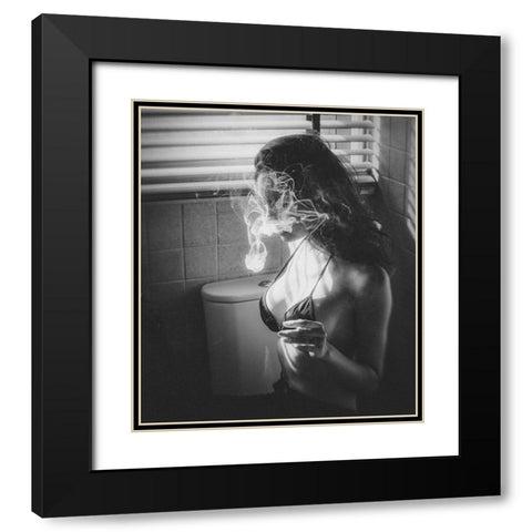 No.89 Black Modern Wood Framed Art Print with Double Matting by M, Adirek