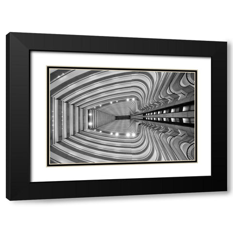 Rib Cage Black Modern Wood Framed Art Print with Double Matting by Wolbers, Louise