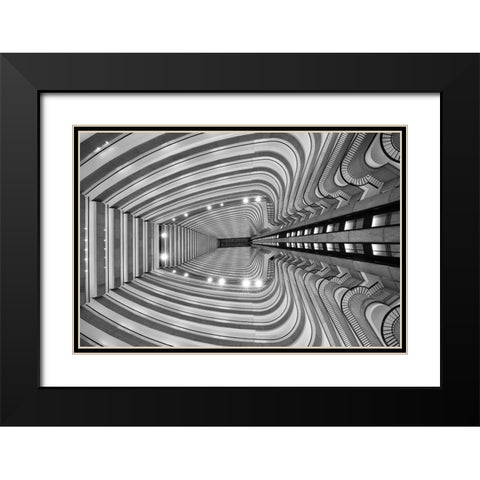 Rib Cage Black Modern Wood Framed Art Print with Double Matting by Wolbers, Louise