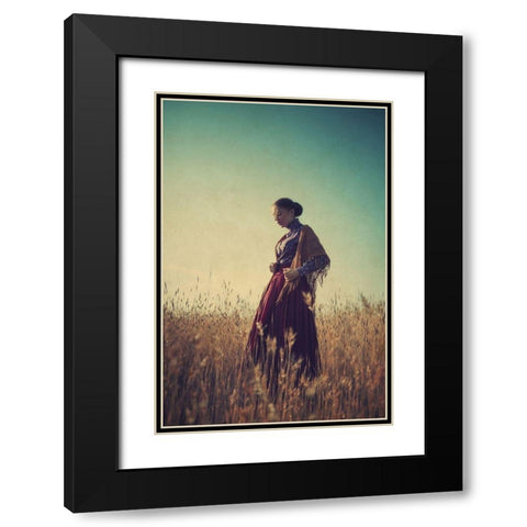 Prairie Black Modern Wood Framed Art Print with Double Matting by Russocka, Magdalena