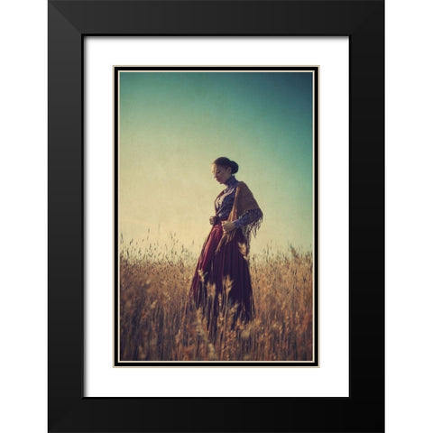 Prairie Black Modern Wood Framed Art Print with Double Matting by Russocka, Magdalena