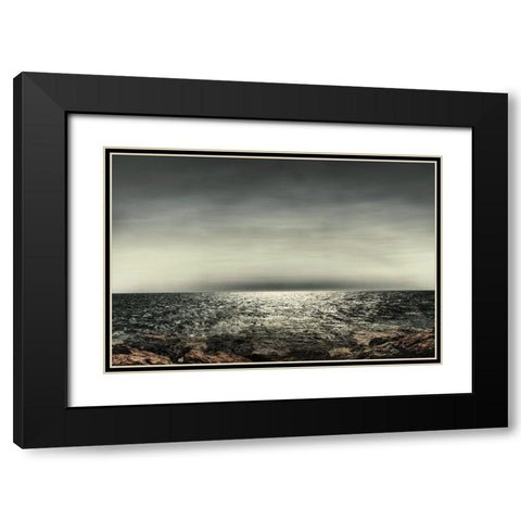 Sea Sighs Black Modern Wood Framed Art Print with Double Matting by Claes, Gilbert