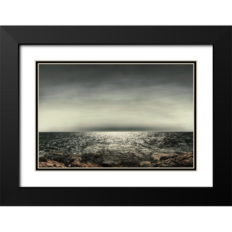 Sea Sighs Black Modern Wood Framed Art Print with Double Matting by Claes, Gilbert
